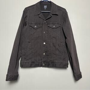 GAP Denim Black Jean Jacket Women’s Size M Classic Stretch Lightweight Coat